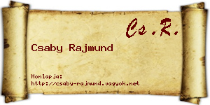 Csaby Rajmund névjegykártya